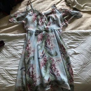 light blue summer floral dress